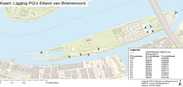 Kaart: Ligging PQ's Eiland van Brienenoord