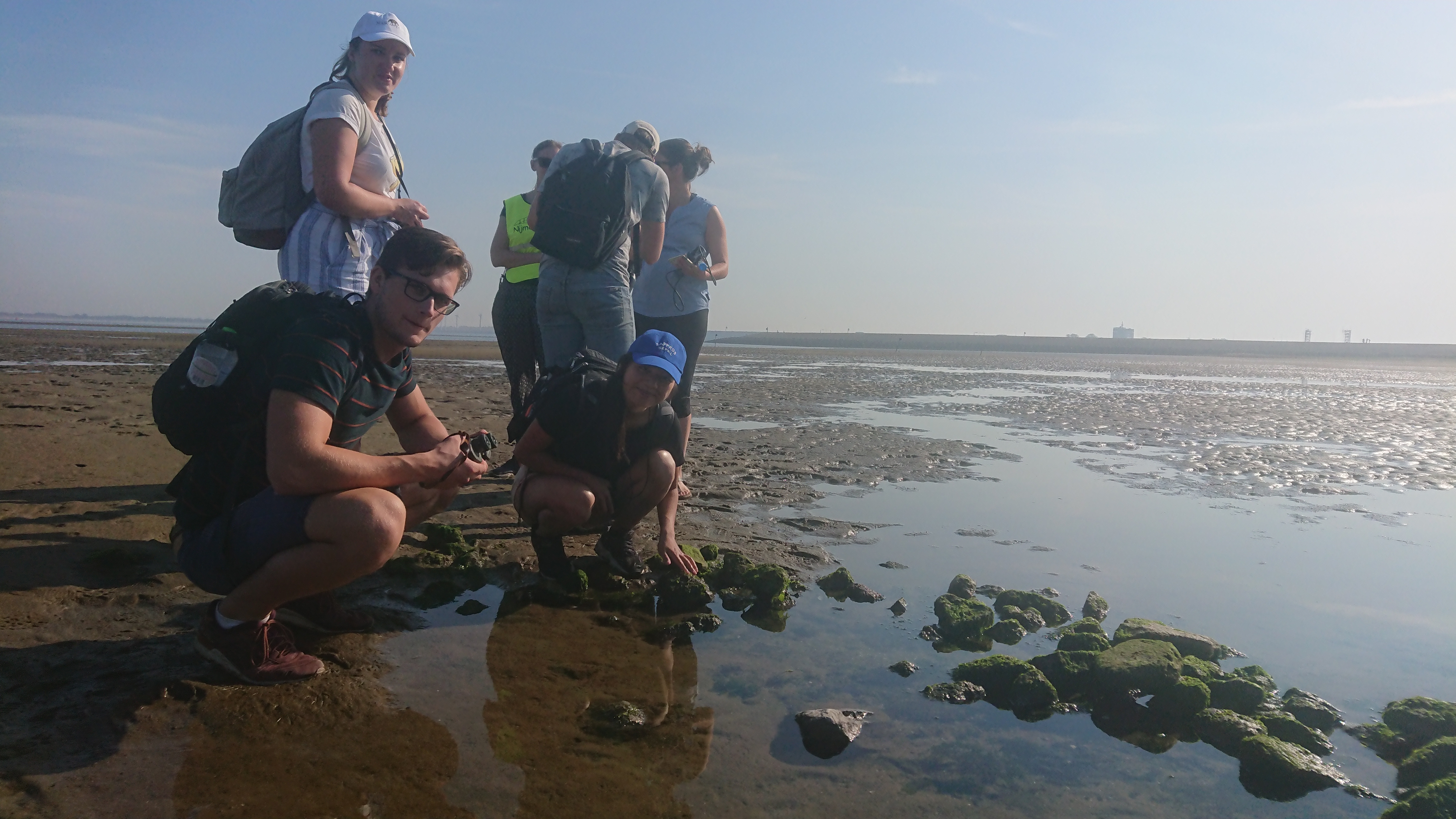 Studenten genieten van het Haringvliet