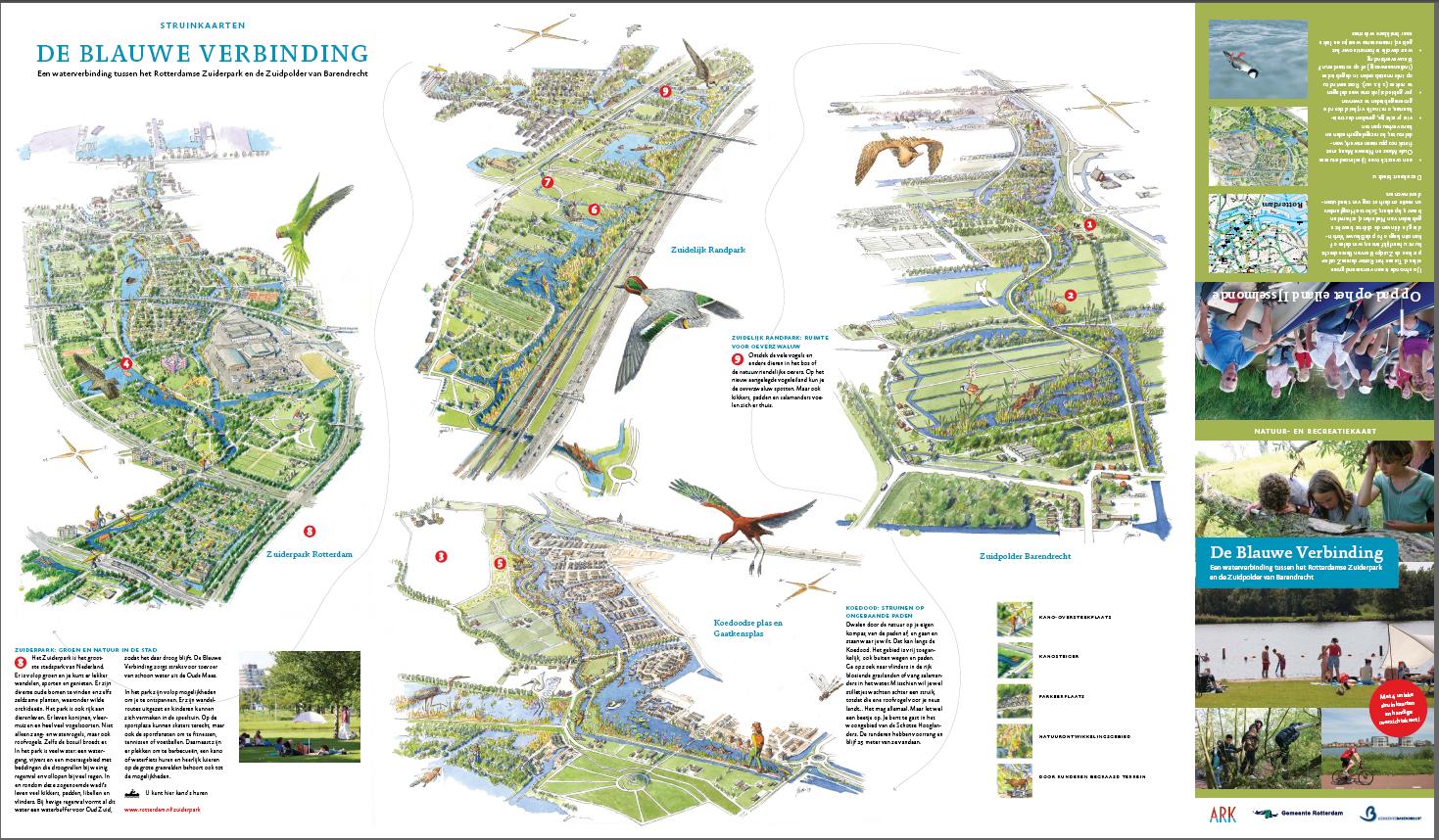 Natuur en recreatiekaart Blauwe Verbinding