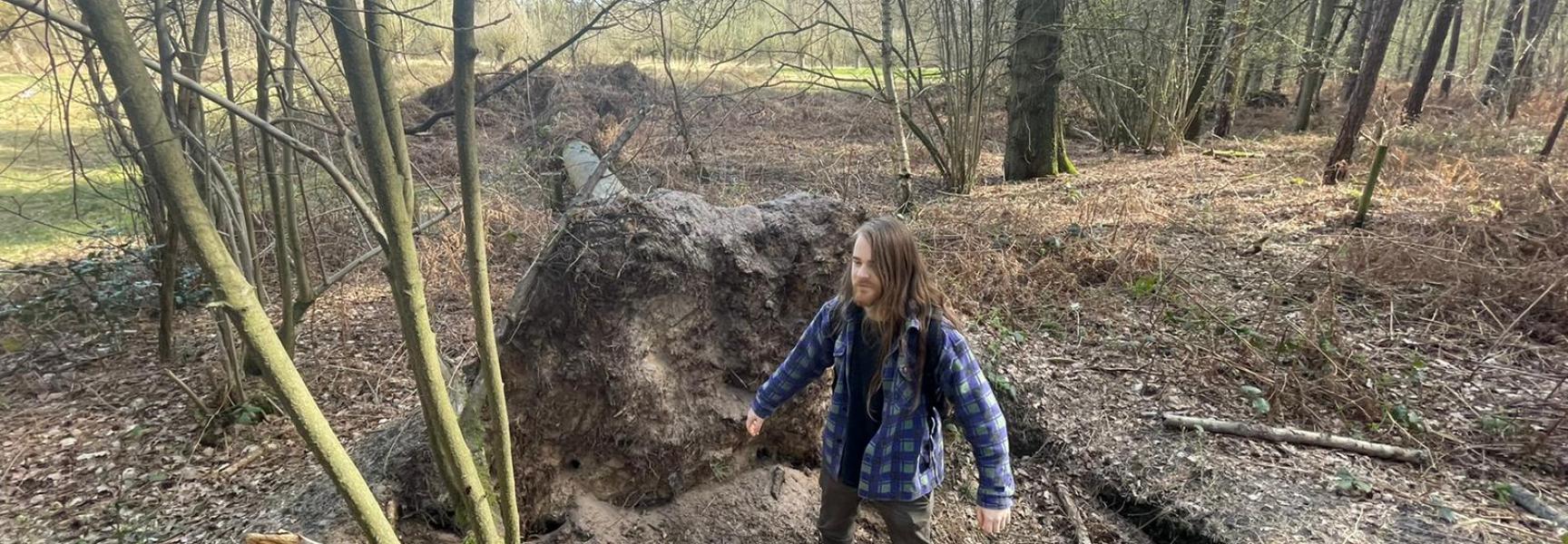 Student David Kerkhove in Het Groene Woud