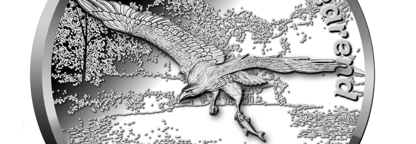 Zeearend penning in de muntencollectie Wildlife in Nederland