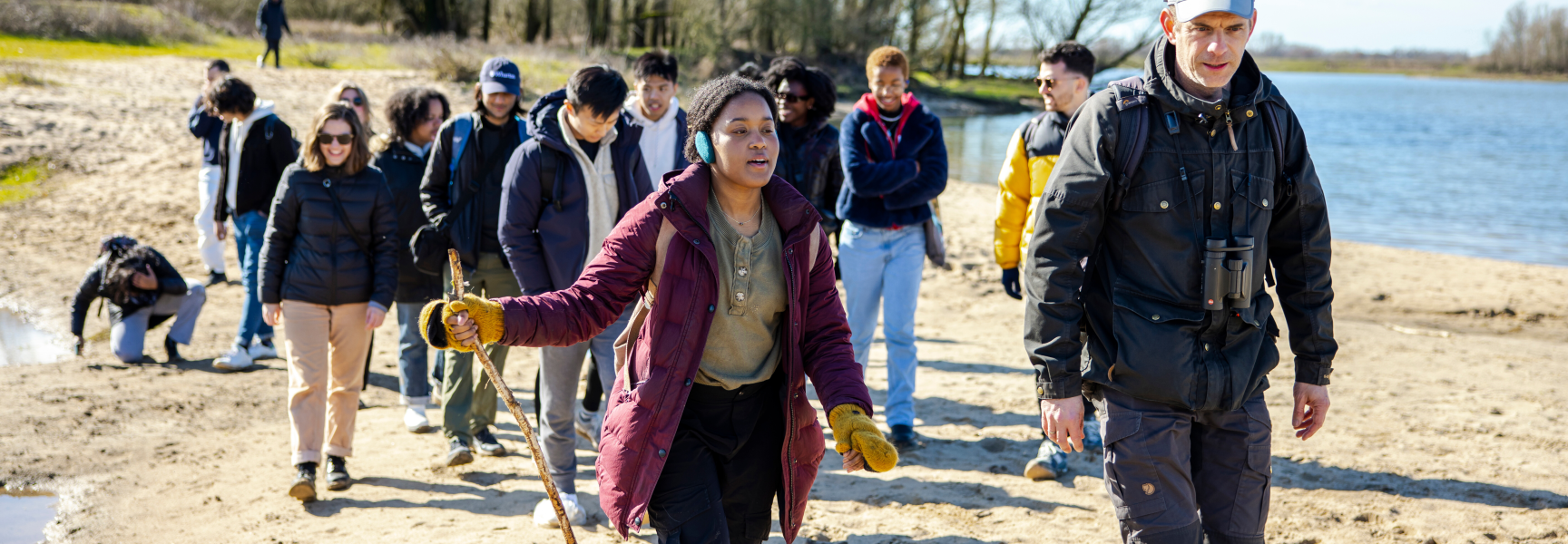 Excursie Millingerwaard met studenten Universiteit Pennsylvania prof. Simon Richter
