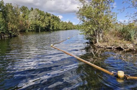 Golfbreker bij legakker Vinkeveense Plassen