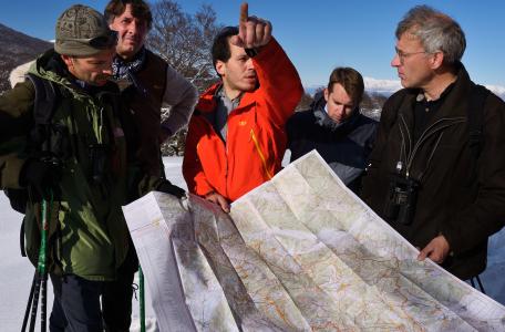 Wouter Helmer op werkbezoek in de Centrale Apennijnen, foto: Staffan Widstrand, Rewilding Europe